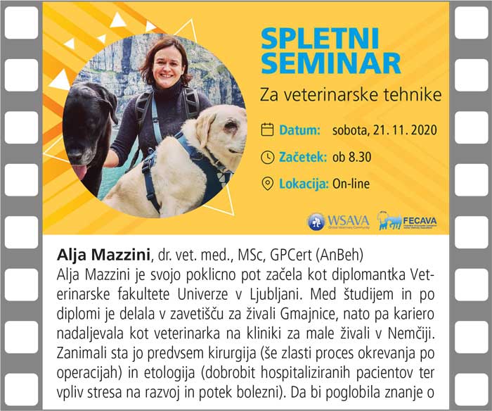 Spletni seminar za veterinarske tehnike SZVMŽ